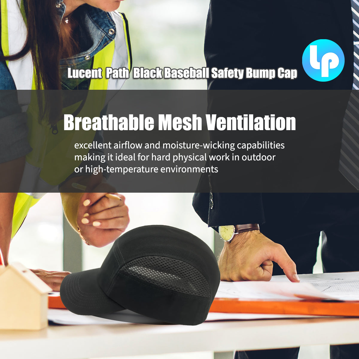 Baseball Safety Breathable Bump Cap Helmet Hard Hat Head Protection Cap