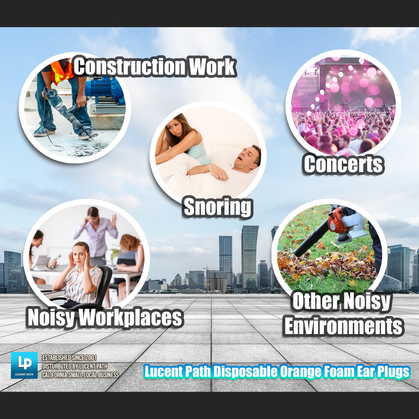 200 Pairs (400 Earplugs) Foam Earplugs - Disposable Foam Ear plugs NRR 32dB