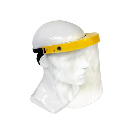 ANSI CE Certified Reusable Protective Safety Clear Visor Face Shield with Comprehensive Brow Guard