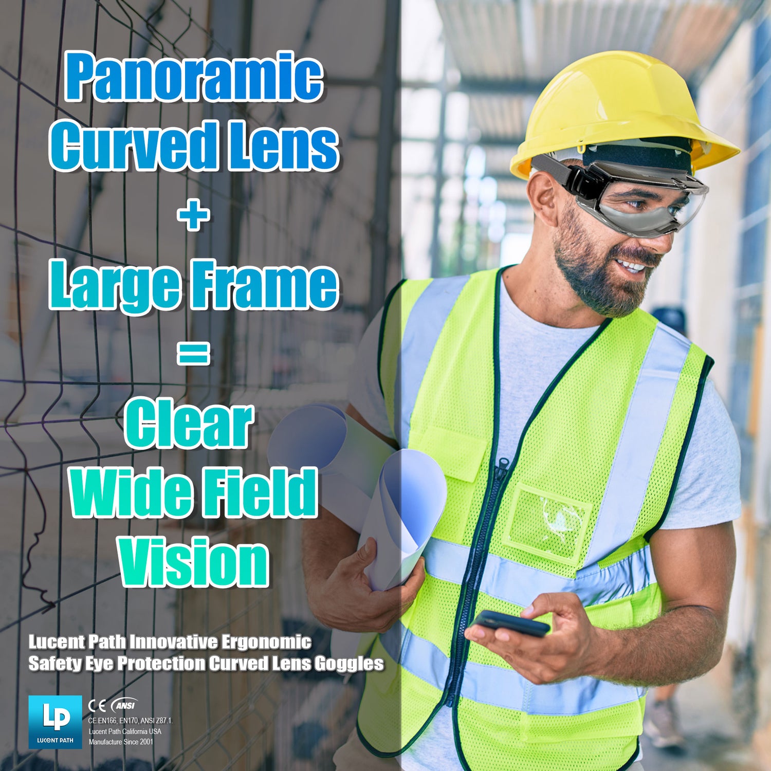 Lucent Path CE ANSI Certified Safety Goggles