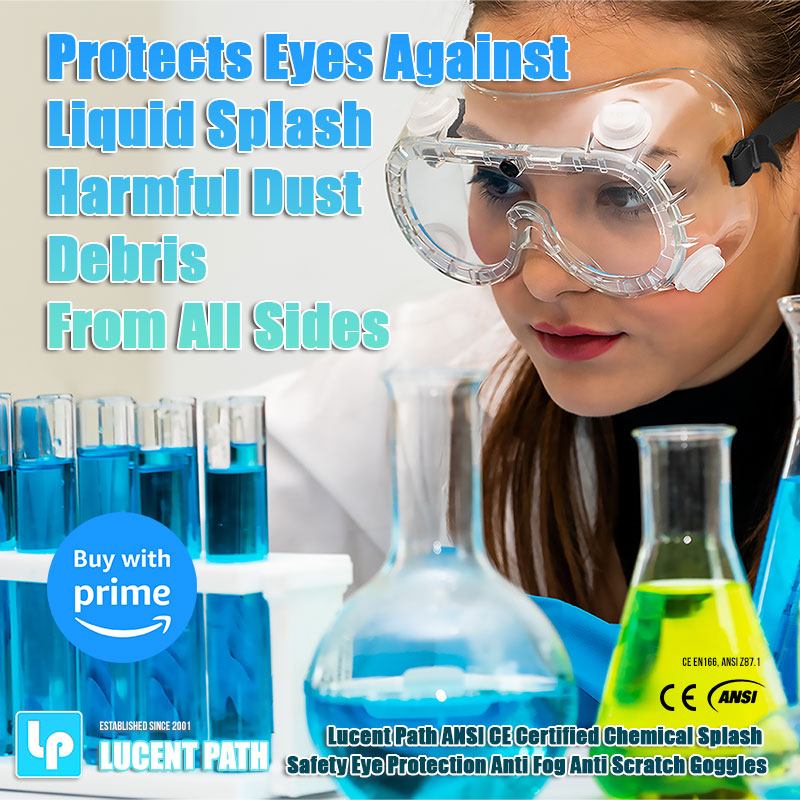 Buy With Prime - Chemical Splash Safety Goggles