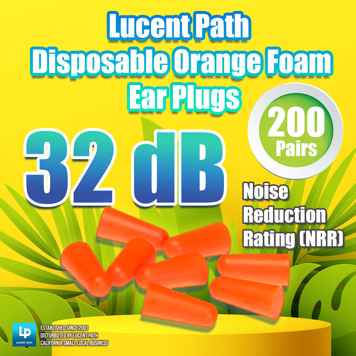 Lucent Path Disposable Orange Foam Ear plugs