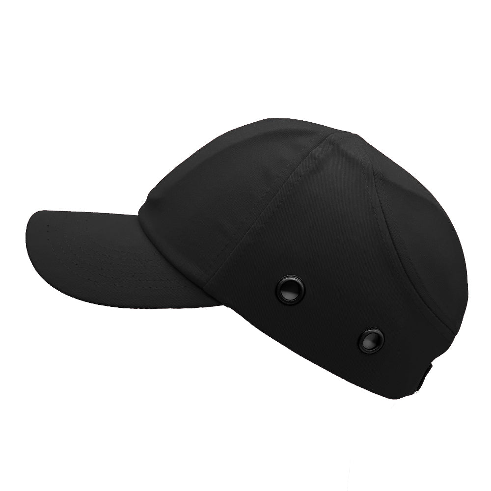 20 Black Baseball Bump Caps - Lightweight Safety Hard Hat Head Protection Caps